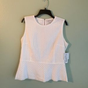Liz Claiborne Peplum Top with Zipper Detail